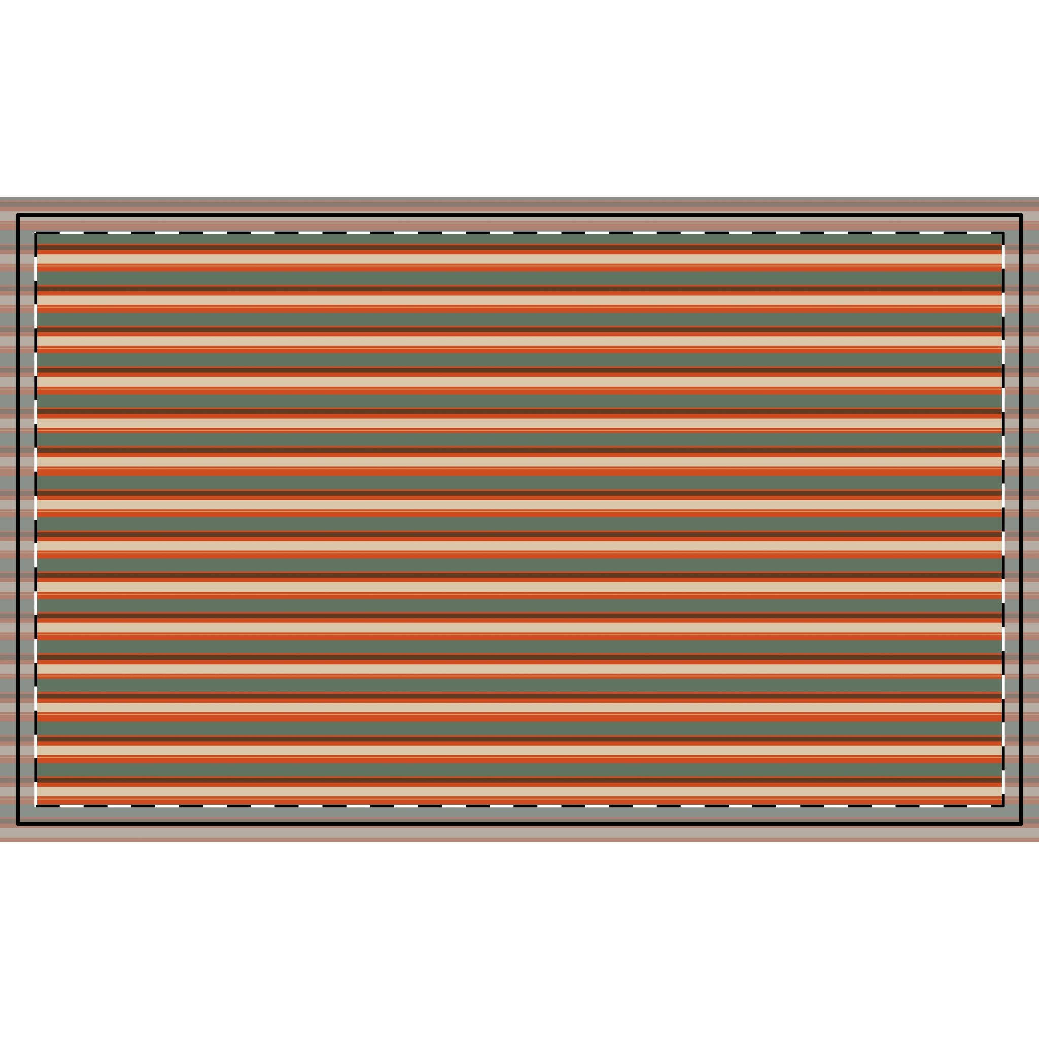 Stripes - Teal and Cream