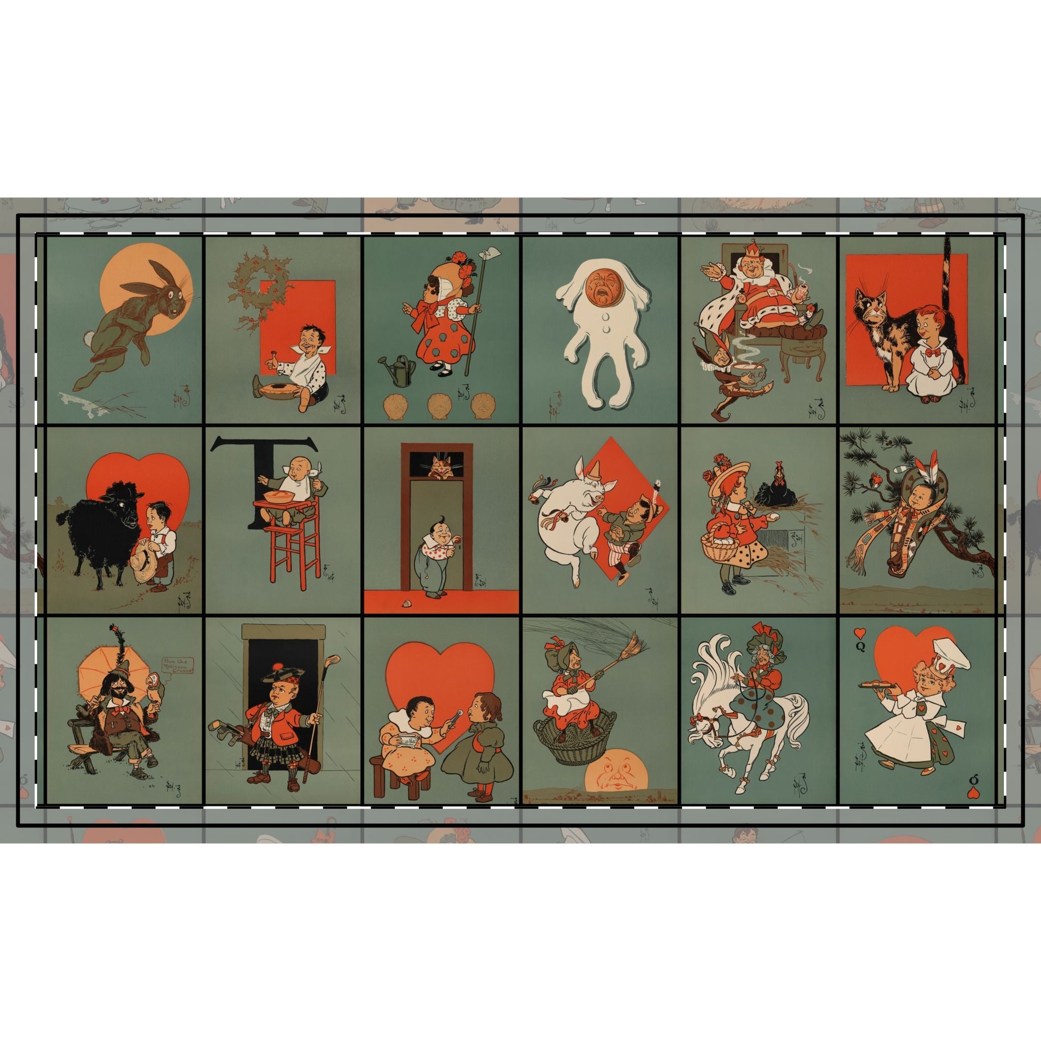 Teal Storybook Tiles