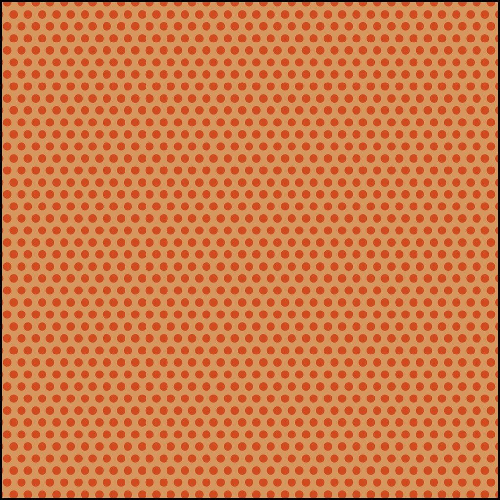 Polka Dots - Gold with Orange