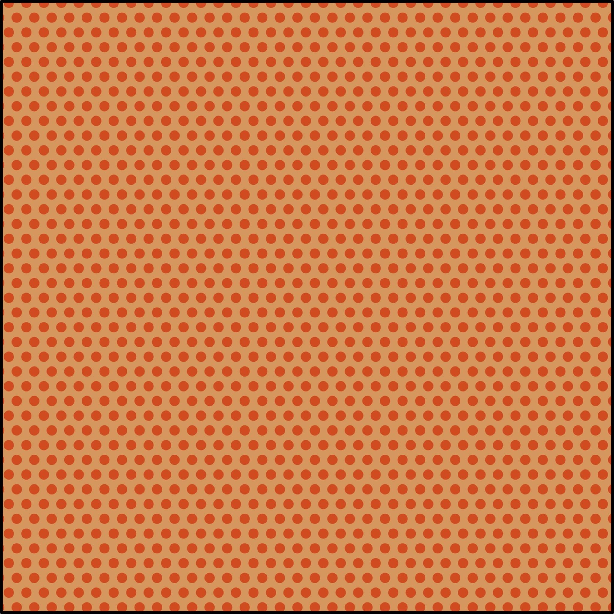 Polka Dots - Gold with Orange