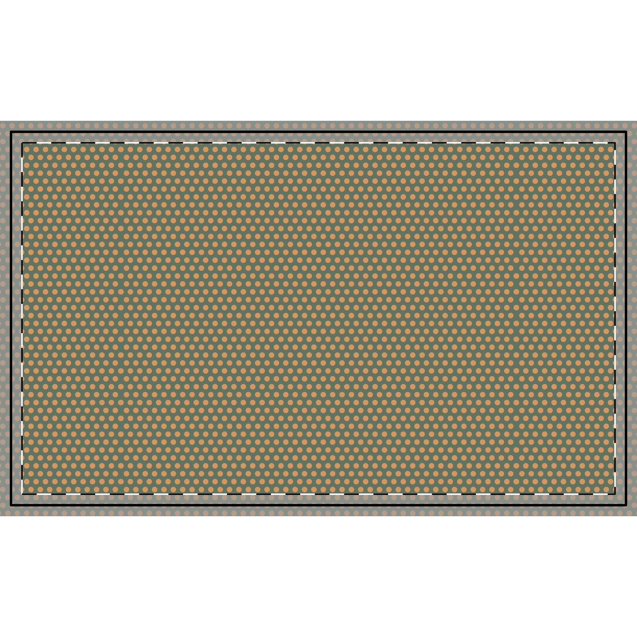 Polka Dots - Teal with Gold