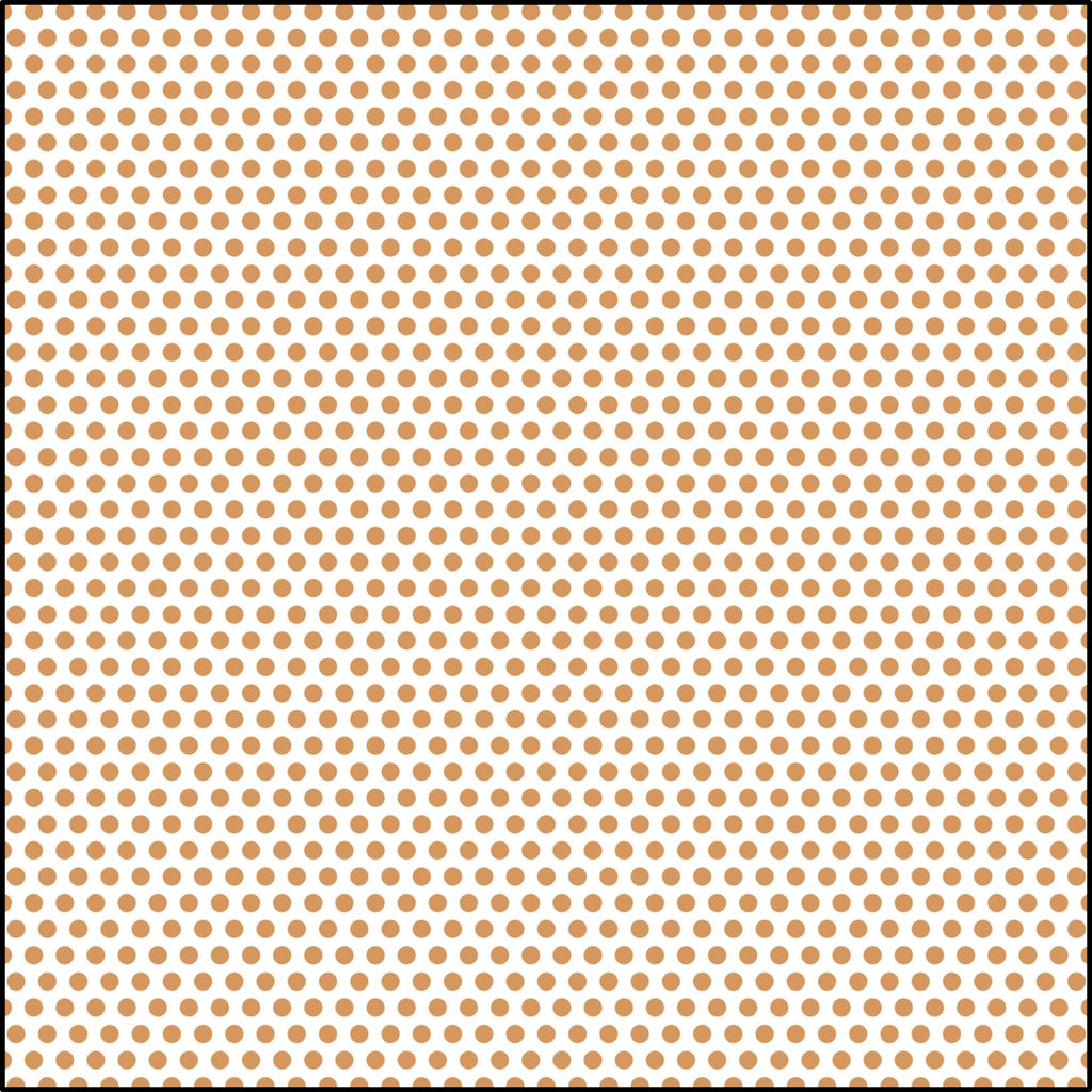 Polka Dots - White with Gold