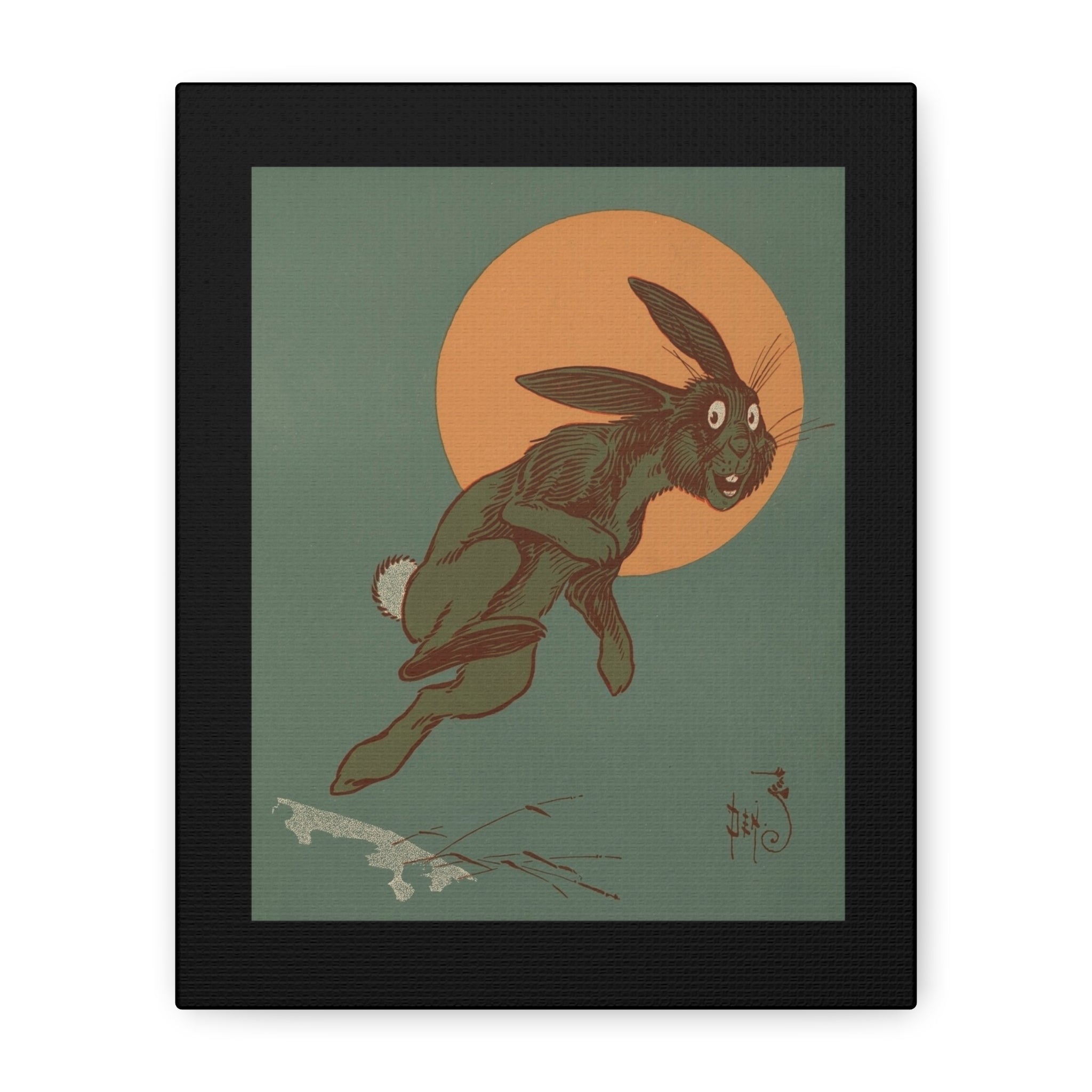 Bye Baby Bunting Rabbit Canvas Wall Art