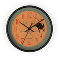 Wall clock with w.w. denslow design of a mouse jumping off the face of the clock.