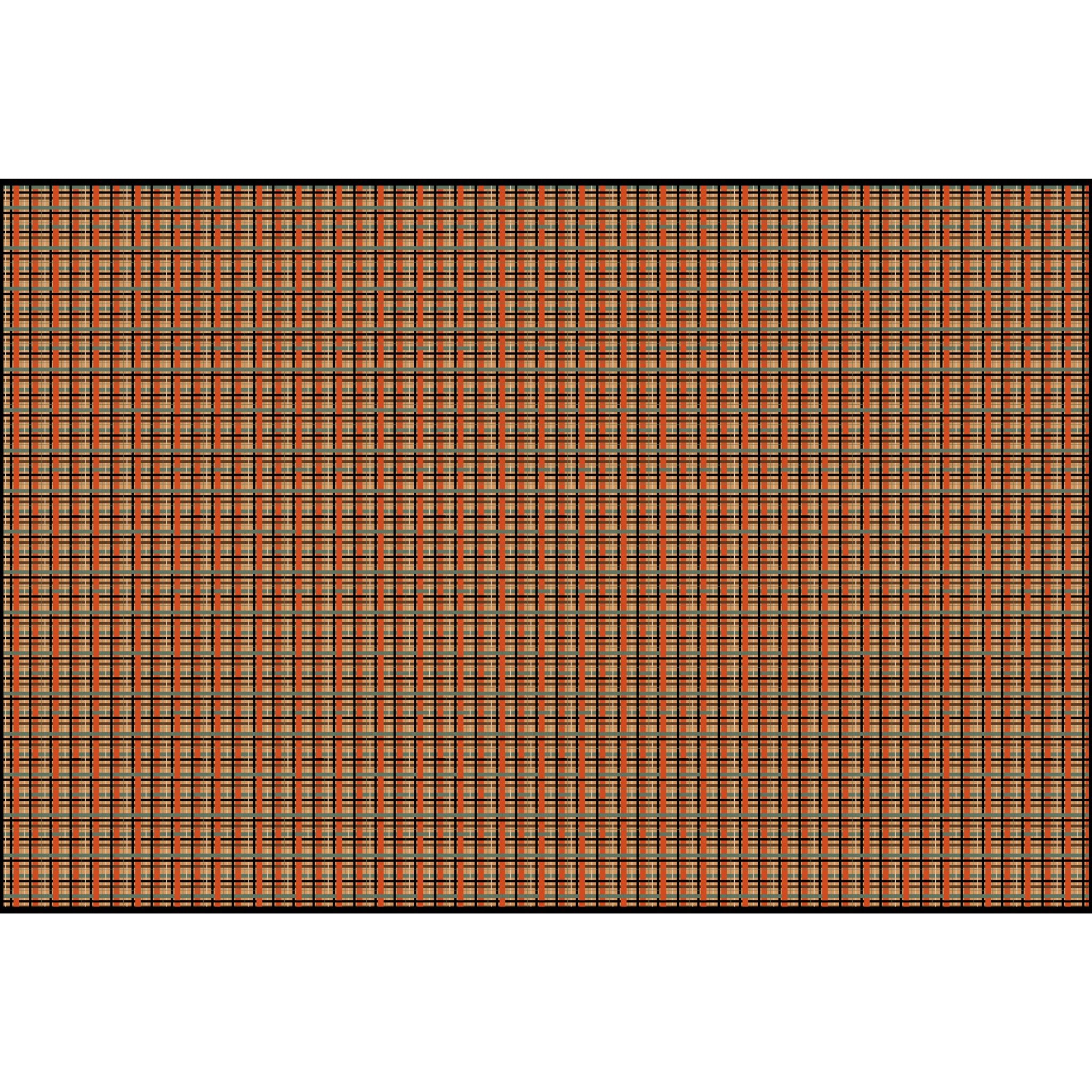 Plaid - Cream and Orange
