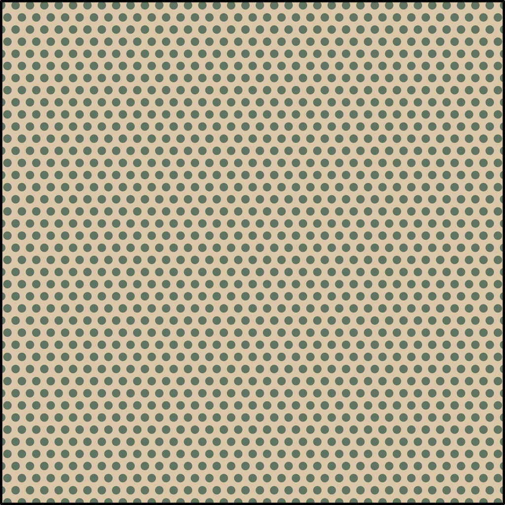 Polka Dots - Cream with Teal