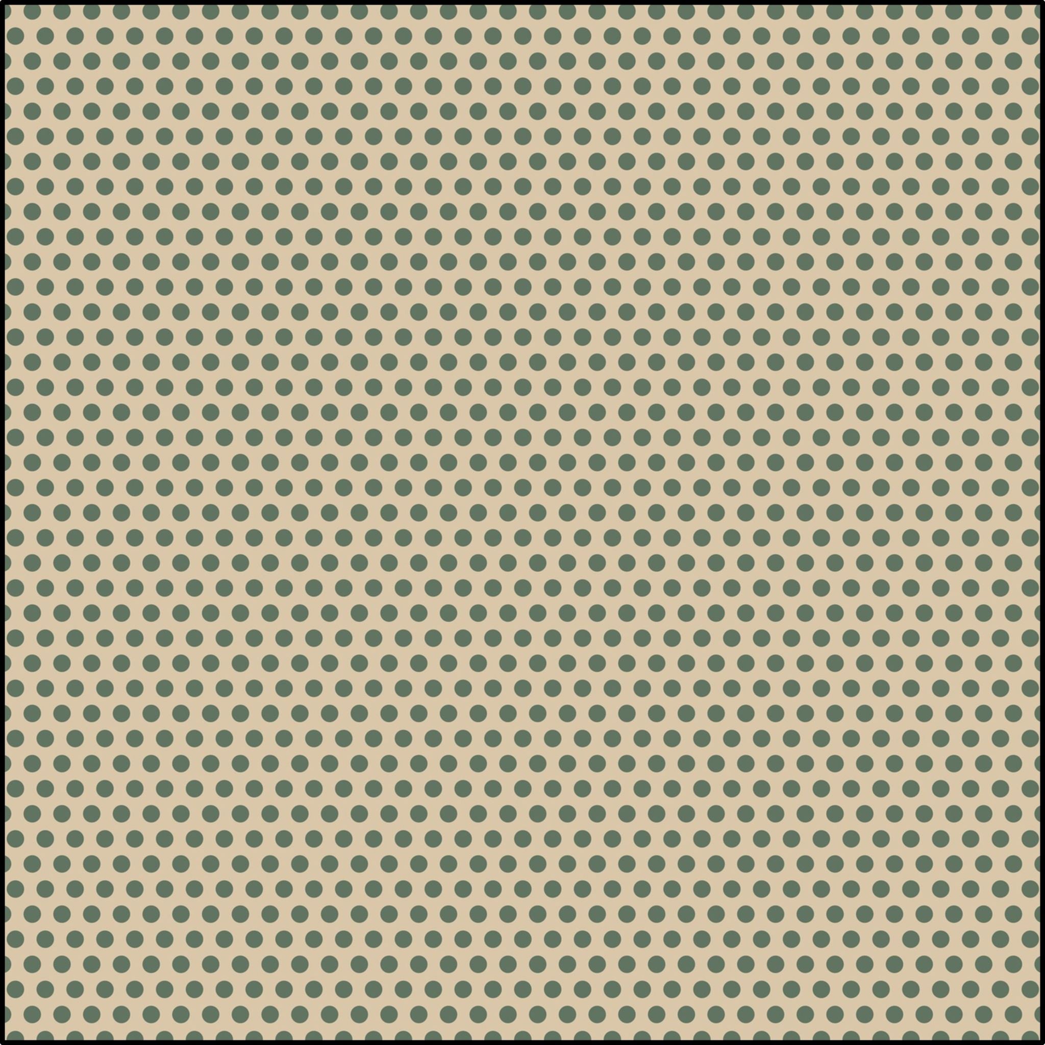 Polka Dots - Cream with Teal