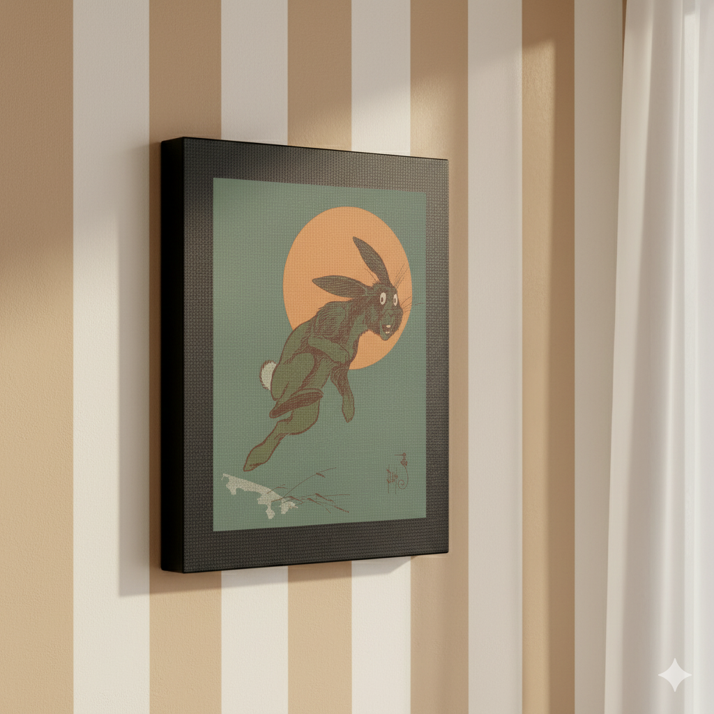 Bye Baby Bunting Rabbit Canvas Wall Art