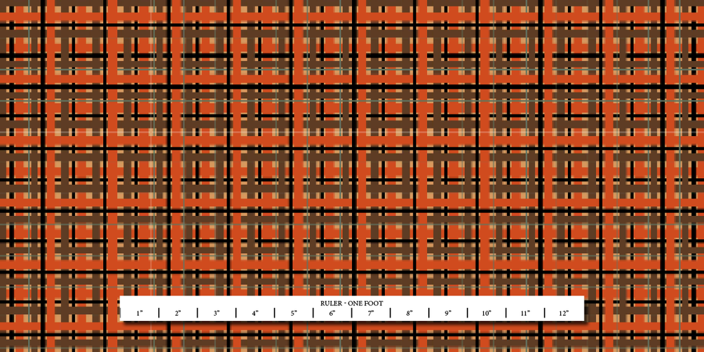Plaid - Orange and Brown