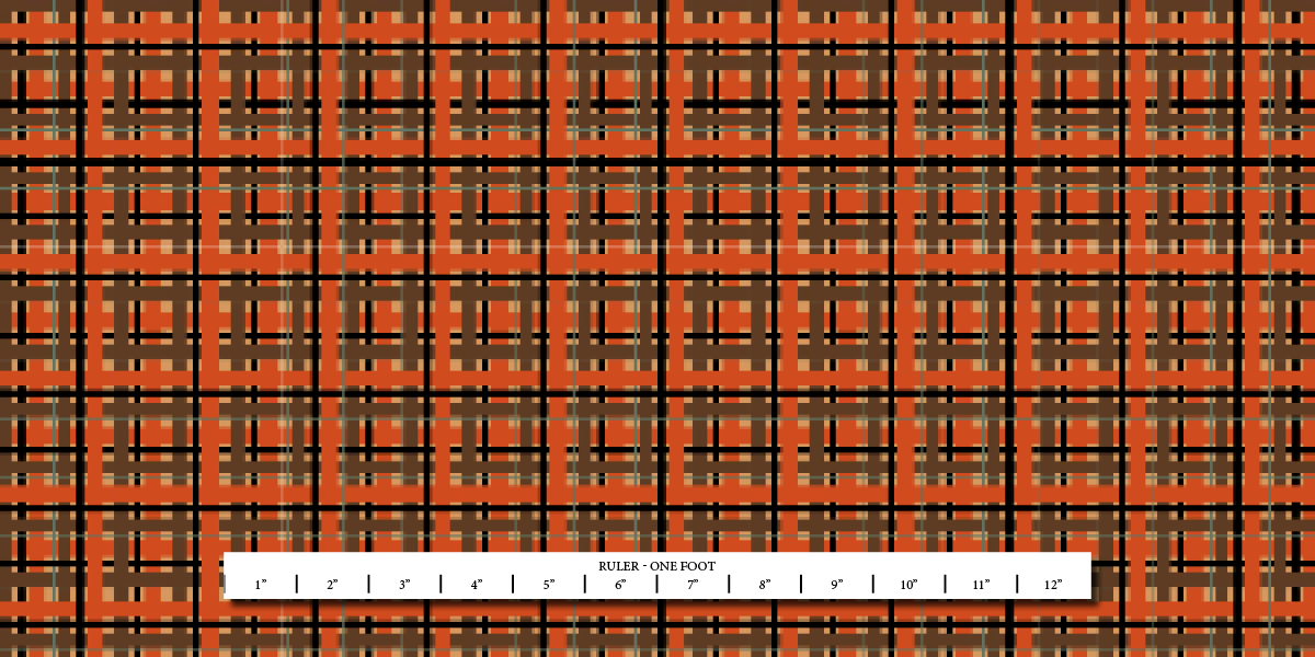 Plaid - Orange and Brown