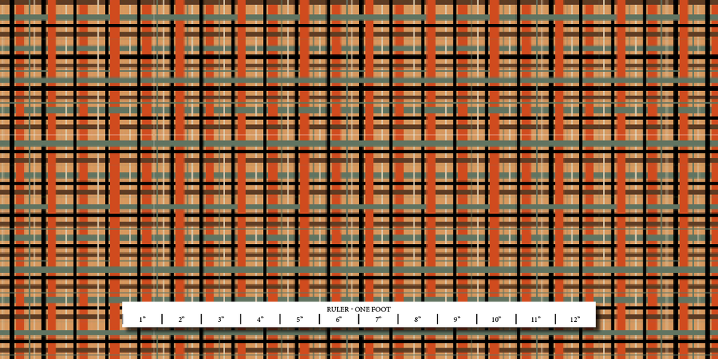 Plaid - Cream and Orange