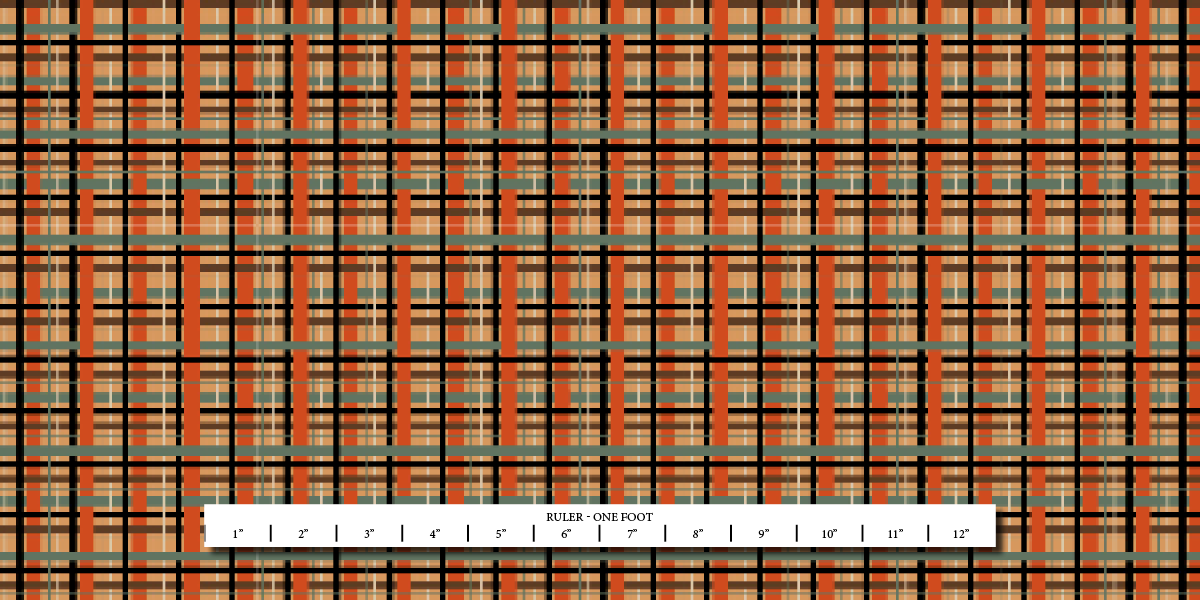Plaid - Cream and Orange