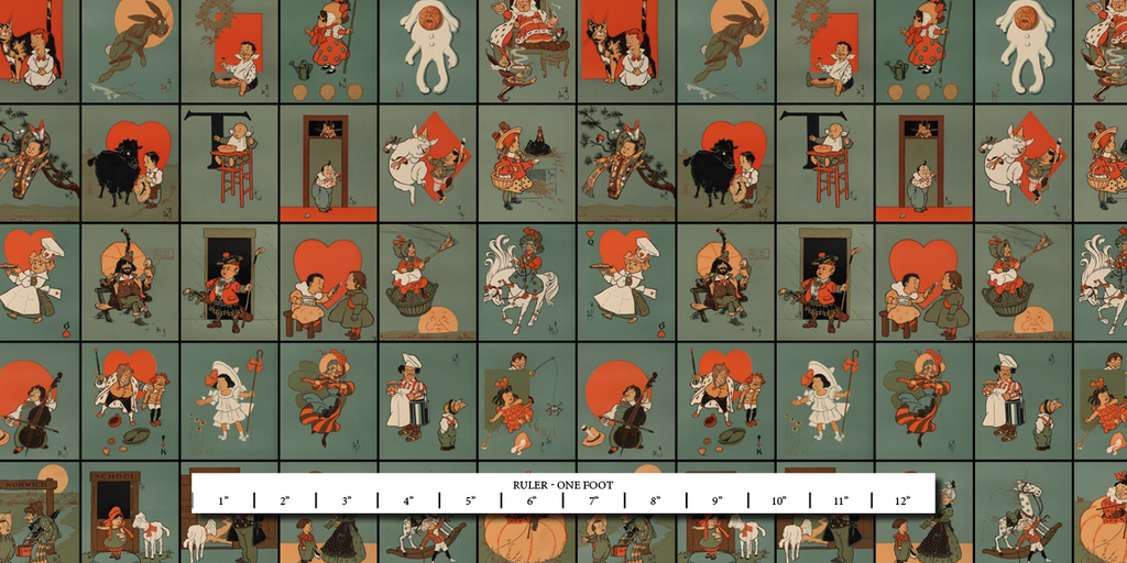 Teal Storybook Tiles